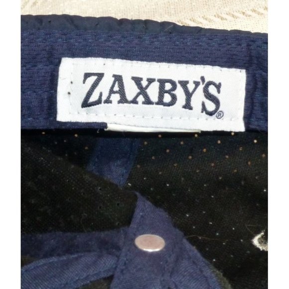 Zaxbys Employee Navy Blue Perforated Adjustable Baseball Cap With Chicken Logo & - Picture 6 of 7